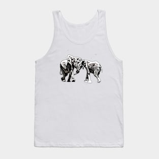 bull elephants  fighting Tank Top